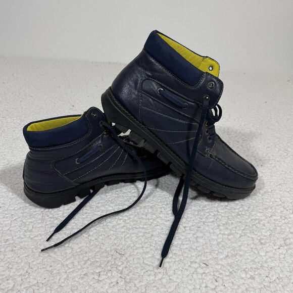 Vikings Men's Blue Leather Casual Work Style Boots - 11M - Picture 1 of 9